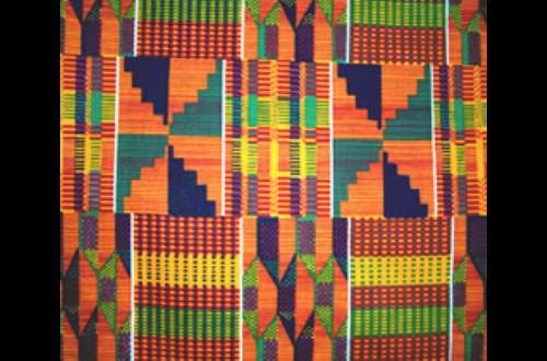 Adanwomase Kente cloth is a woven fabric produced by the Asante